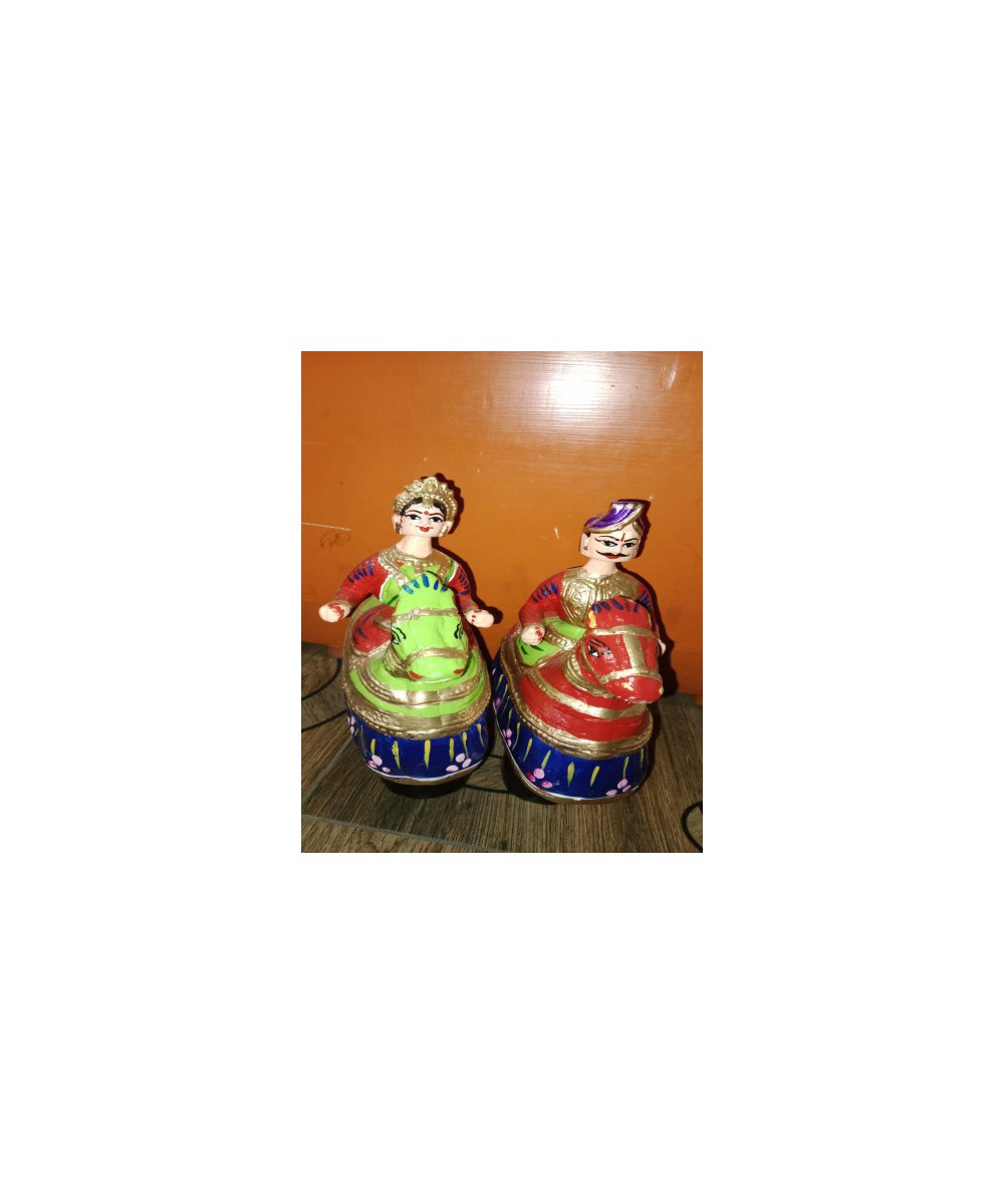 Thanjavur Dancing Doll girl and boy set 9inch