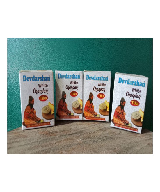 Dev Darshan white Chandan tikka